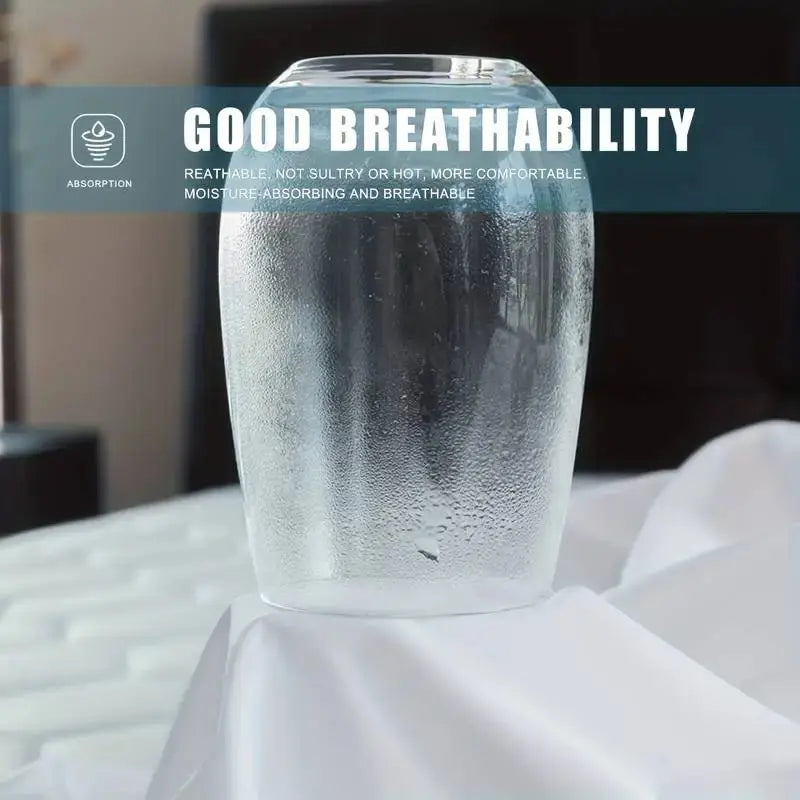Safe Waterproof Mattress Protector, Soft Comfortable Breathable Solid Color Bedding Mattress Cover Fitted, Machine Washable - Tasawoq