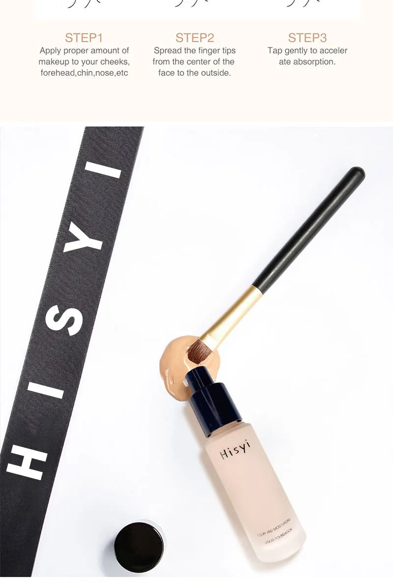 Liquid foundation naturally covers flaws without sticking powder, plain face cream, transparent foundation, conceals blemishes - Tasawoq