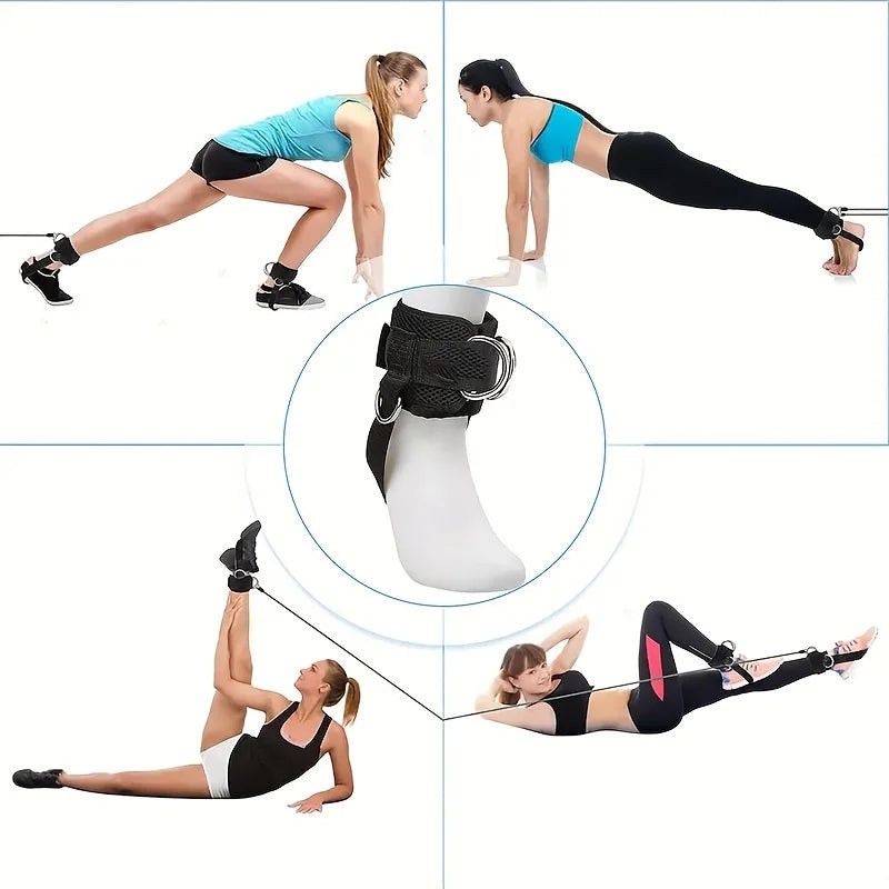 1PC Padded Ankle Straps Ankle Straps for Cable Machines Double D-Ring Fitness Ankle Cuffs for Gym Workouts Rebate Leg Extensions - Tasawoq