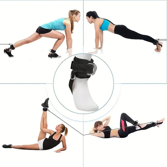 1PC Padded Ankle Straps Ankle Straps for Cable Machines Double D-Ring Fitness Ankle Cuffs for Gym Workouts Rebate Leg Extensions - Tasawoq