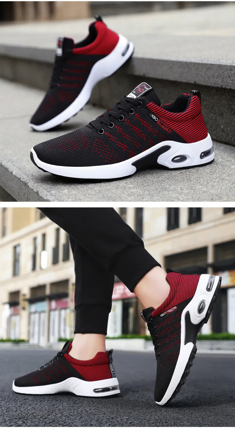 Shoes men 2025 new trend men's shoes breathable lace-up running shoes Korean version light casual sports shoes - Tasawoq