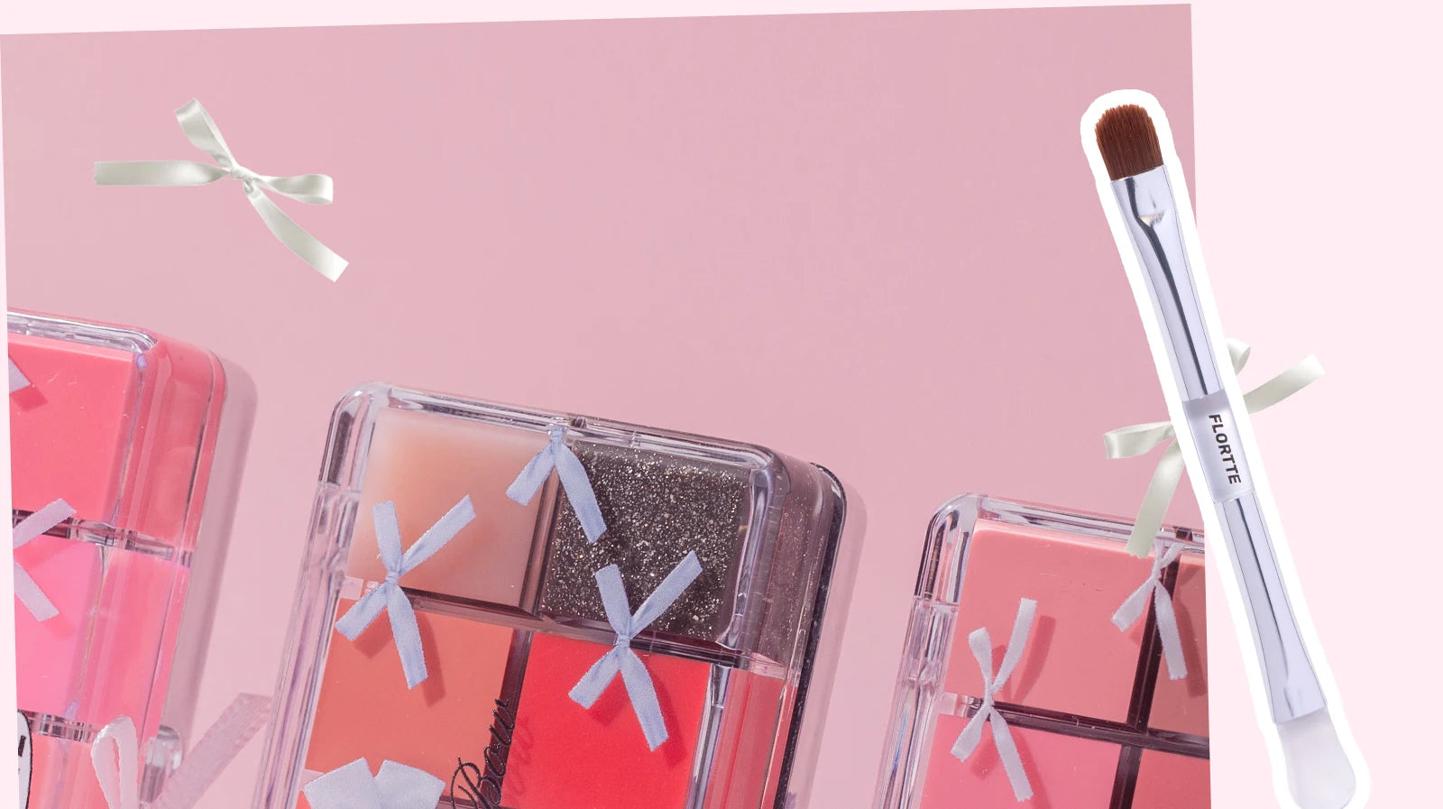 FLORTTE & My Baby Bow 10-color jell ylip gloss palette lipstick lip glaze - Tasawoq