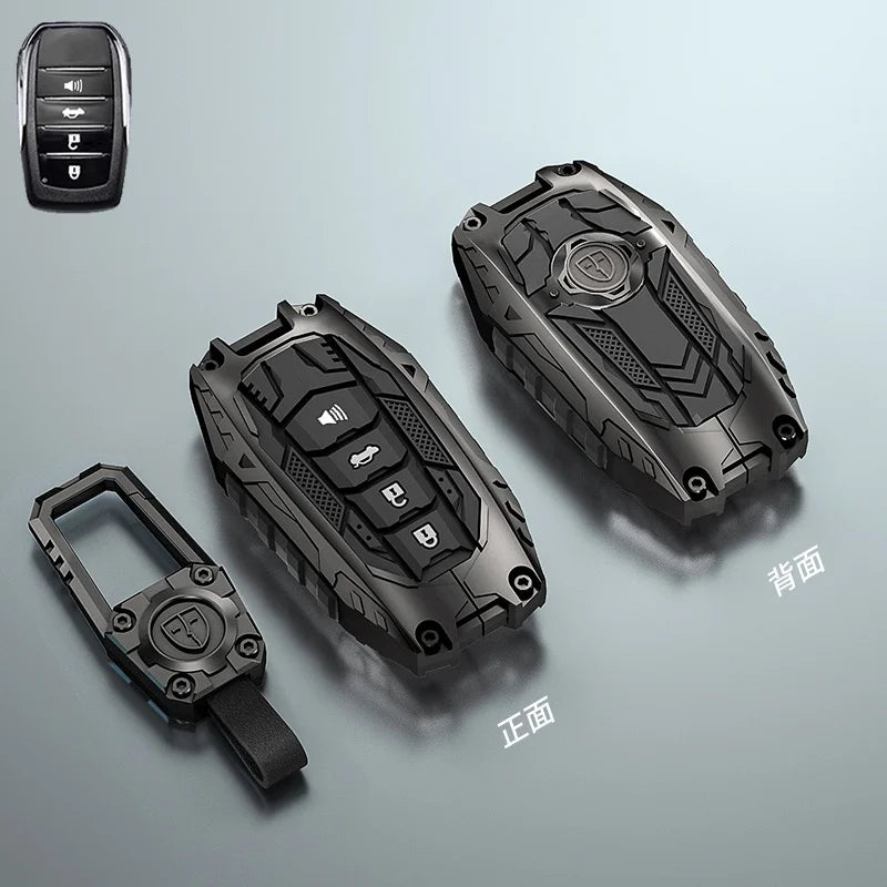 Car Key Case Fob Cover Holder Shell For Toyota Yaris Cross Hilux Innova Fortuner Camry Land Cruiser 200 300 Prado Crown TLK 200