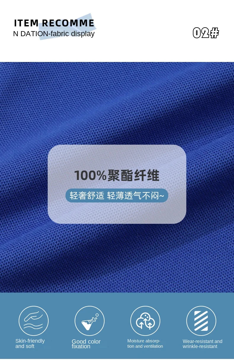 2024 Solid Color Polo Shirt Men's Business Polo Collar Half sleeved Top 2024 Summer Casual Short sleeved T-shirt for Men an - Tasawoq