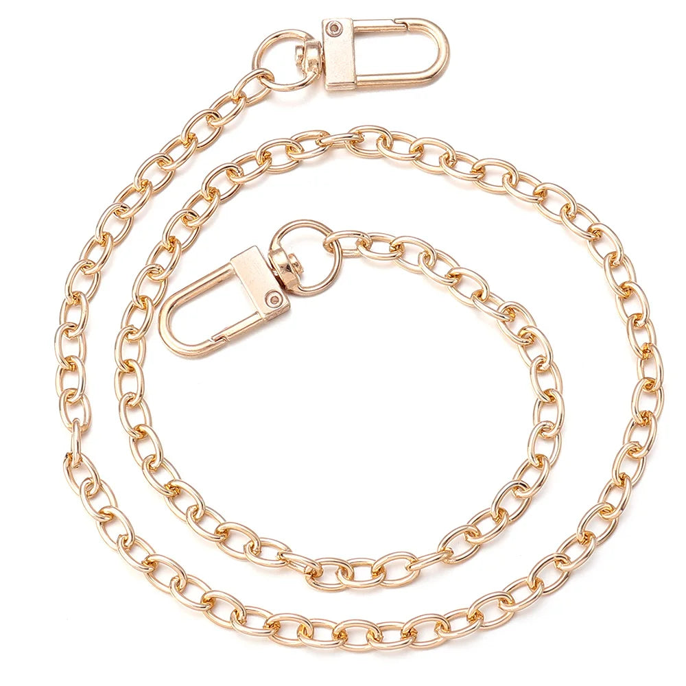 Metal Aluminum Replacement Bag Chain 20/40/80/120cm Women Shoulder strap for bags replace Crossbody chain Bag Accessories - Tasawoq