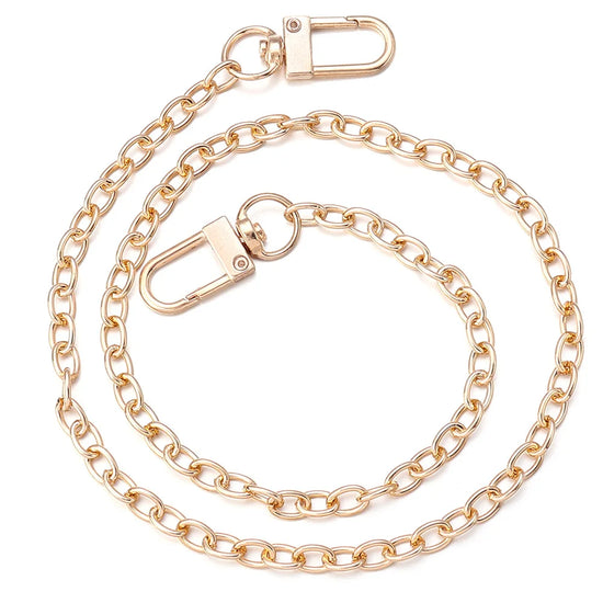 Metal Aluminum Replacement Bag Chain 20/40/80/120cm Women Shoulder strap for bags replace Crossbody chain Bag Accessories - Tasawoq
