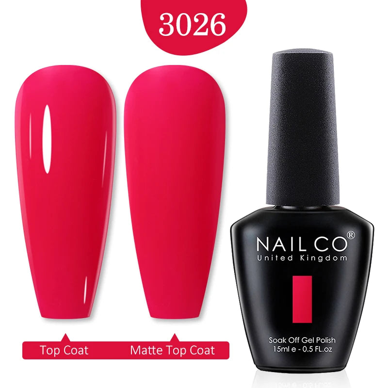NAILCO Red Colors Series 15ML Nail Gel Polish Nail Supplies Semi Permanent For Nail Art Manicure Soak Off LED UV Hybrid Varnish - Tasawoq