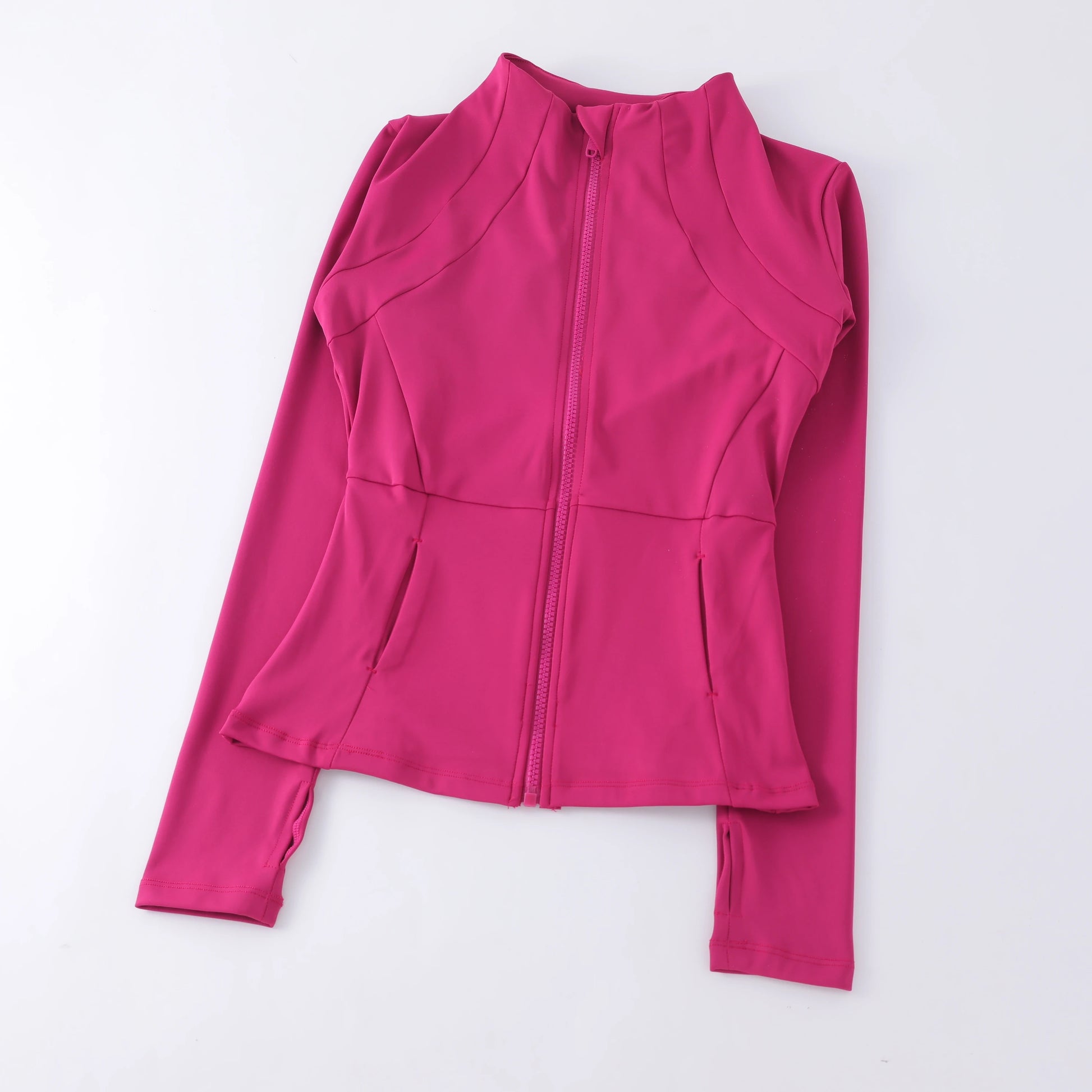 New yoga wear ladies coat round high elastic loose exercise yoga fitness long sleeve stand-up collar yoga tops - Tasawoq