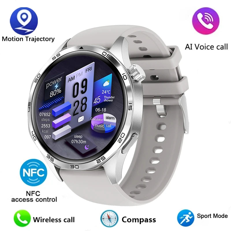 GT5 PRO Smart Watch Men Watch 5 Pro AMOLED HD Screen Bluetooth Call GPS Trajectory NFC Heart Rate Compass SmartWatches 2024 New - Tasawoq