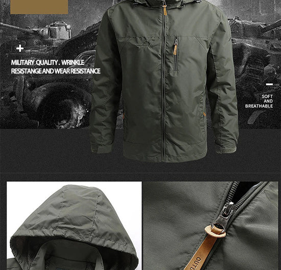 2024 Winter Jacket Fashion Coat Hoodies Camping Hiking Jacket Men's Casual Waterproof Jacket Windbreaker Men Outerwear Clothes - Tasawoq