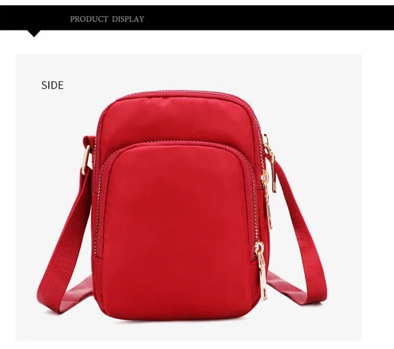 Women Bag Waterproof Shoulder Bag Crossbody Zipper Mobile Phone Lady Female Multifunction Handbag Wrist Purse Womens Pouch - Tasawoq