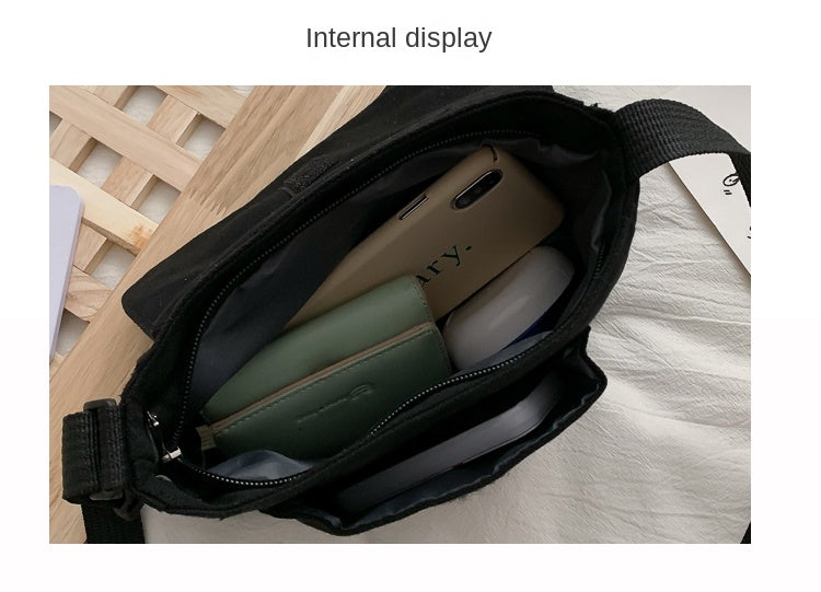 Casual Collage Student Messenger Bag Women Small Bag Canvas Shoulder Bag For Women Print Crossbody Bags Bolsas Sac - Tasawoq