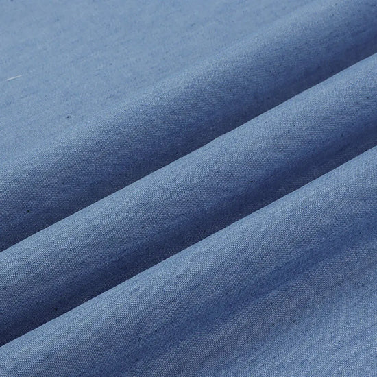 Vintage Cotton Blue Denim Fabric Light Thin Soft Cloth for DIY Dolls Clothing Jeans Dress Bag Cap Apron Crafts Manual Material - Tasawoq
