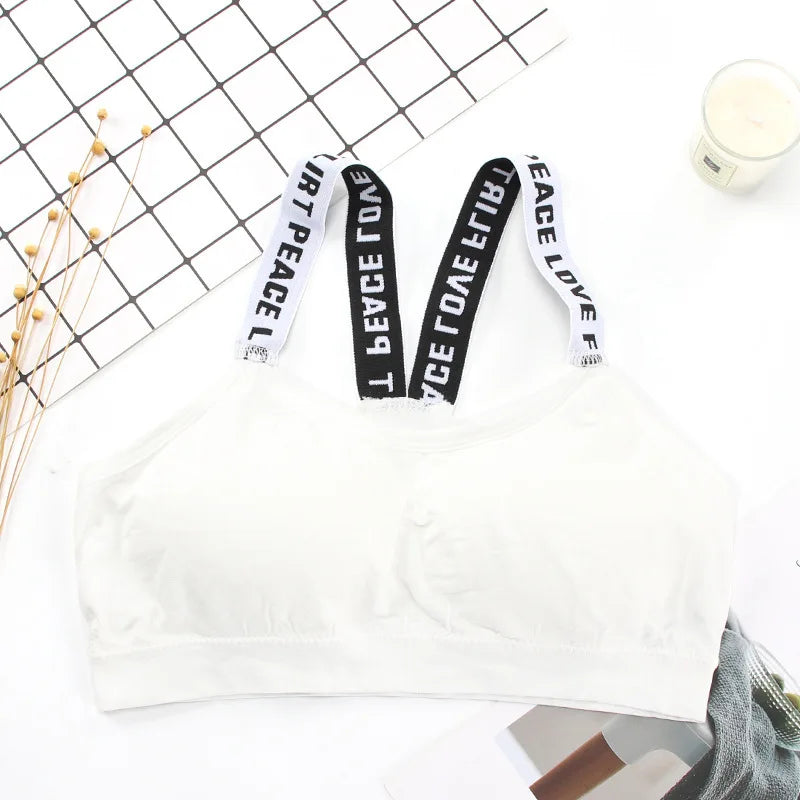 Women Letter Strap Sports Bra Sexy Seamless Fitness Underwear Elastic Slim Crop Top Breathable Push Up Yoga Vest Sportswear - Tasawoq