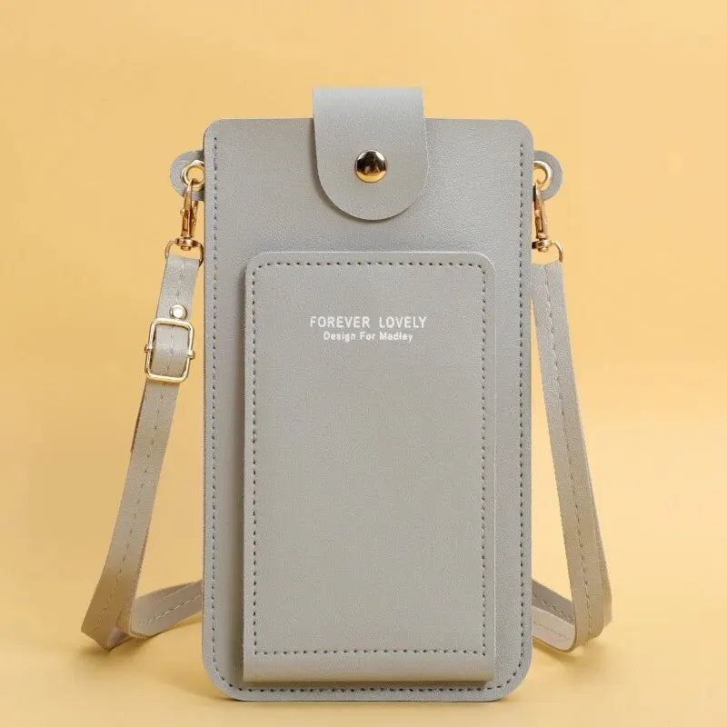 Women Bags Soft Leather Wallets Touch Screen Cell Phone Purse Crossbody Shoulder Strap Handbag for Female Cheap Women's Bags - Tasawoq