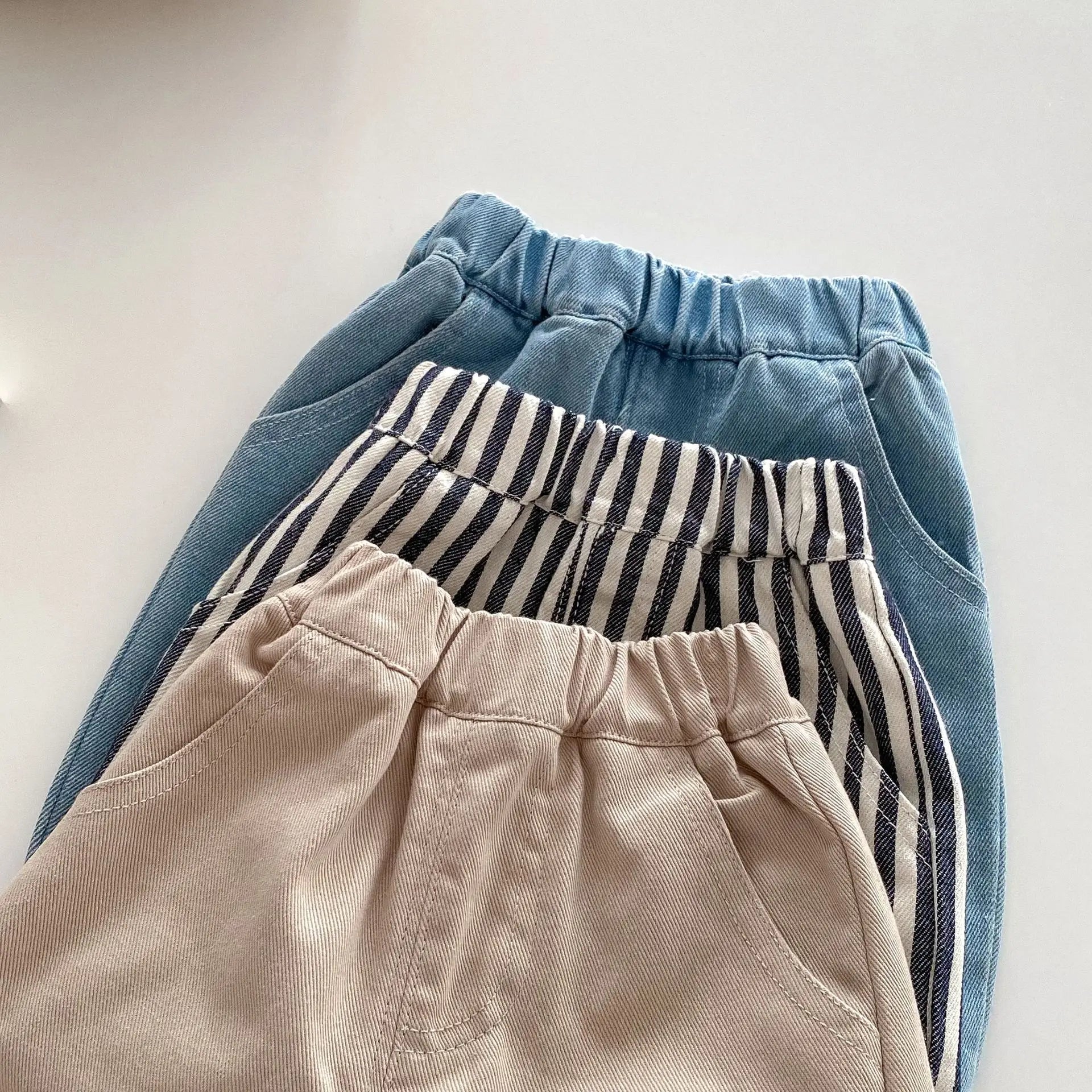 MILANCEL 1-5Y Children Jeans Boys Denim Pants Mid Waist Girls Trousers Fashion Kids Plaid Pants - Tasawoq