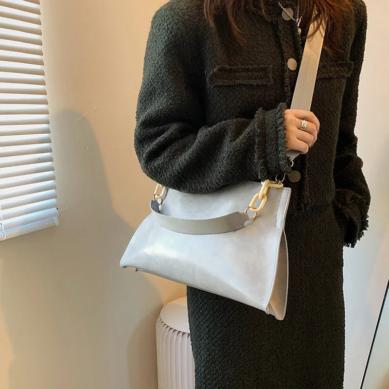 2024 New Design Handbags Women Shoulder Bag Soft Synthetic Leather Crossbody Large Capacity Fashion Female Underarm Bags - Tasawoq