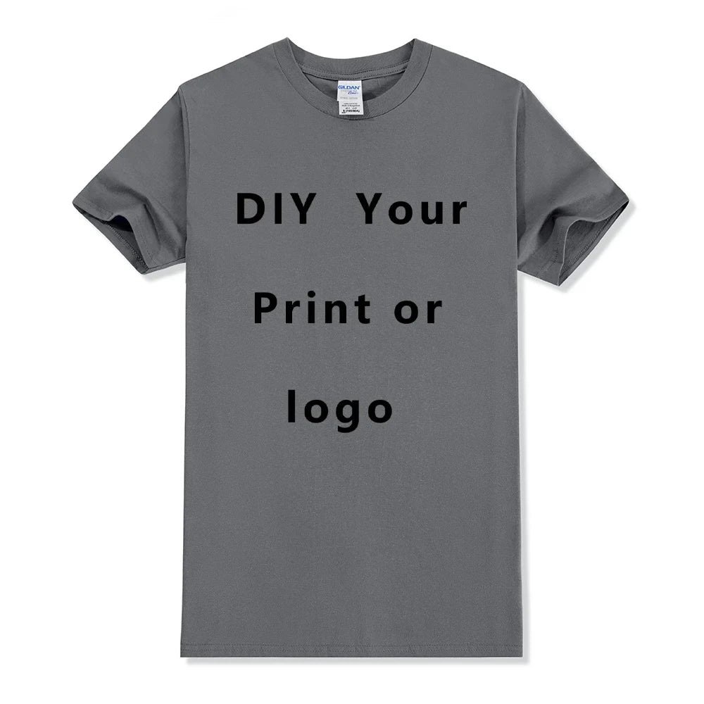 Custom T shirt Women Men Customised Printed 100% Cotton Short Sleeve Your Logo Photo Brand Text Tee Personalize Graphic Clothing - Tasawoq