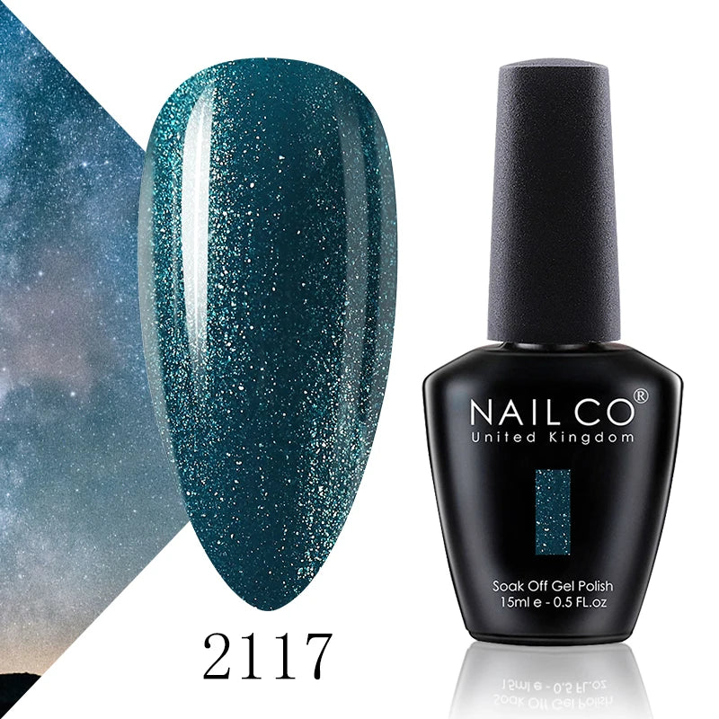 NAILCO 15ml Fresh Series Gel Nail Polish Design UV&LED Nail Gel Spring Summer Color Vernis Nail Art Glitter All For Manicure Set - Tasawoq