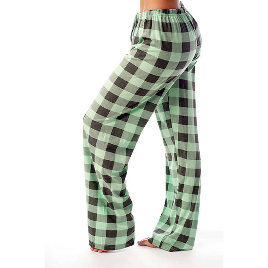 Women Christmas Pajama pants Autumn Winter Plaid Printed Pants Fashion Casual Wide Leg Pants Clothing Streetwear - Tasawoq