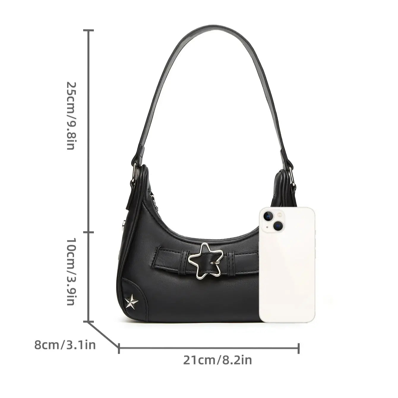 Y2kshoulderBagretroStargirlNicheinsPortable Underarmbag2024 NewretroUnderarm Bag - Tasawoq