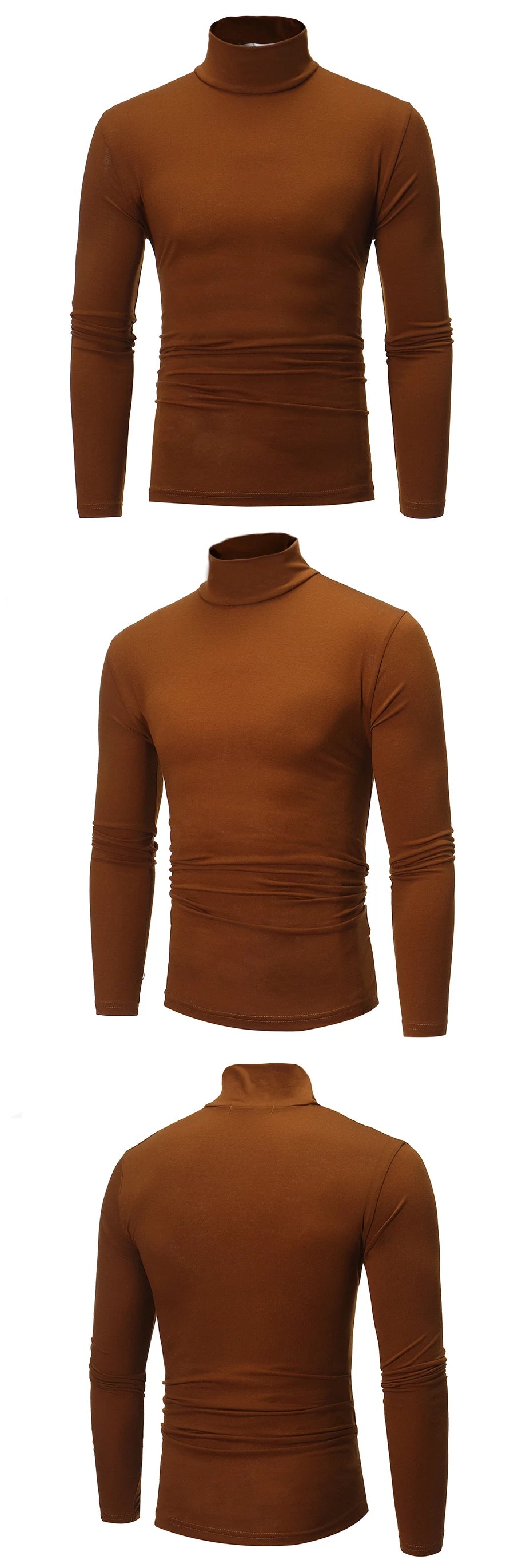 Thermal Underwear Tops Men Winter Clothes Thermal Shirt Autumn Men's Winter Tights High Neck Thin Slim Fit Long Sleeve T-shirt - Tasawoq