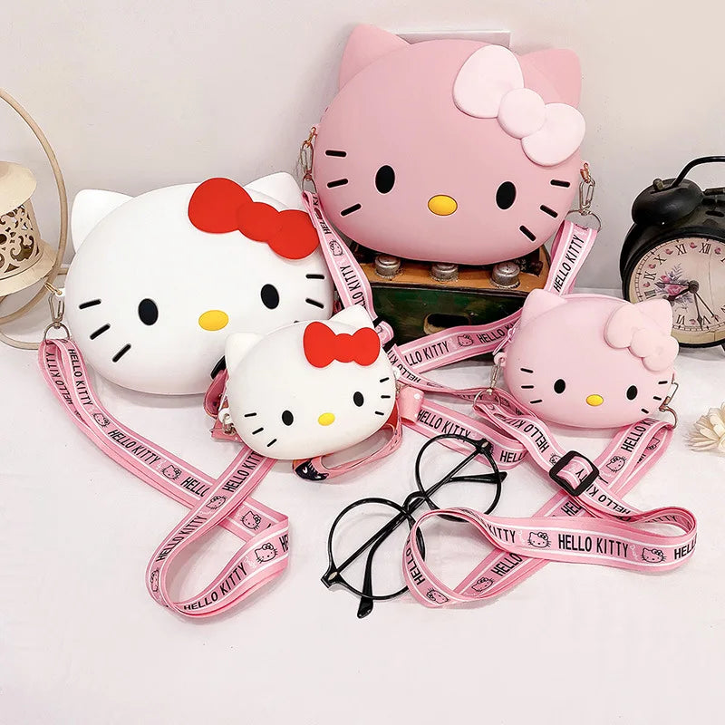 11cm/19cm Hello Kitty Crossbody Bags For Women Kawaii Messenger Bag Travel 3d Shoulder Small Purse Phone Bag Girlfriend Gift - Tasawoq