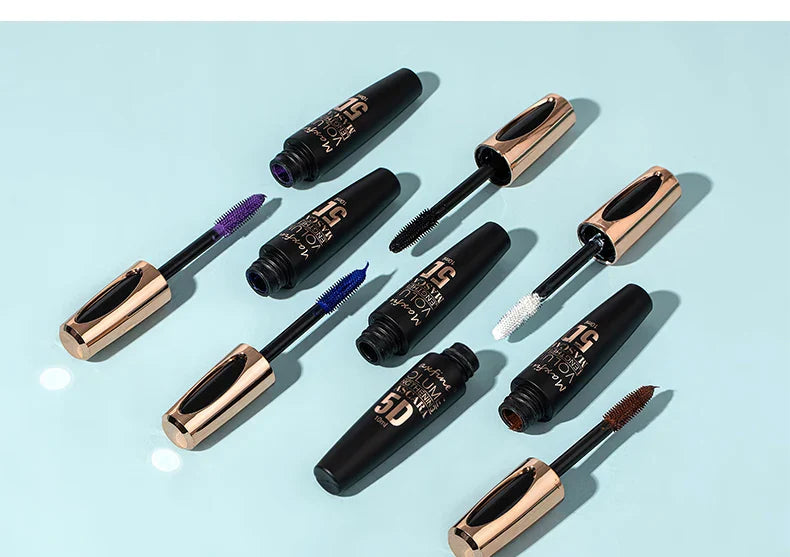 5D Silk Mascara with Big Eyes, Strong and Lasting Black Content and Length, Waterproof and Non-caking, and Prolonged Mascara. - Tasawoq