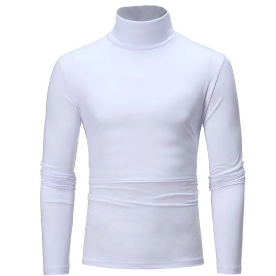 Thermal Underwear Tops Men Winter Clothes Thermal Shirt Autumn Men's Winter Tights High Neck Thin Slim Fit Long Sleeve T-shirt - Tasawoq