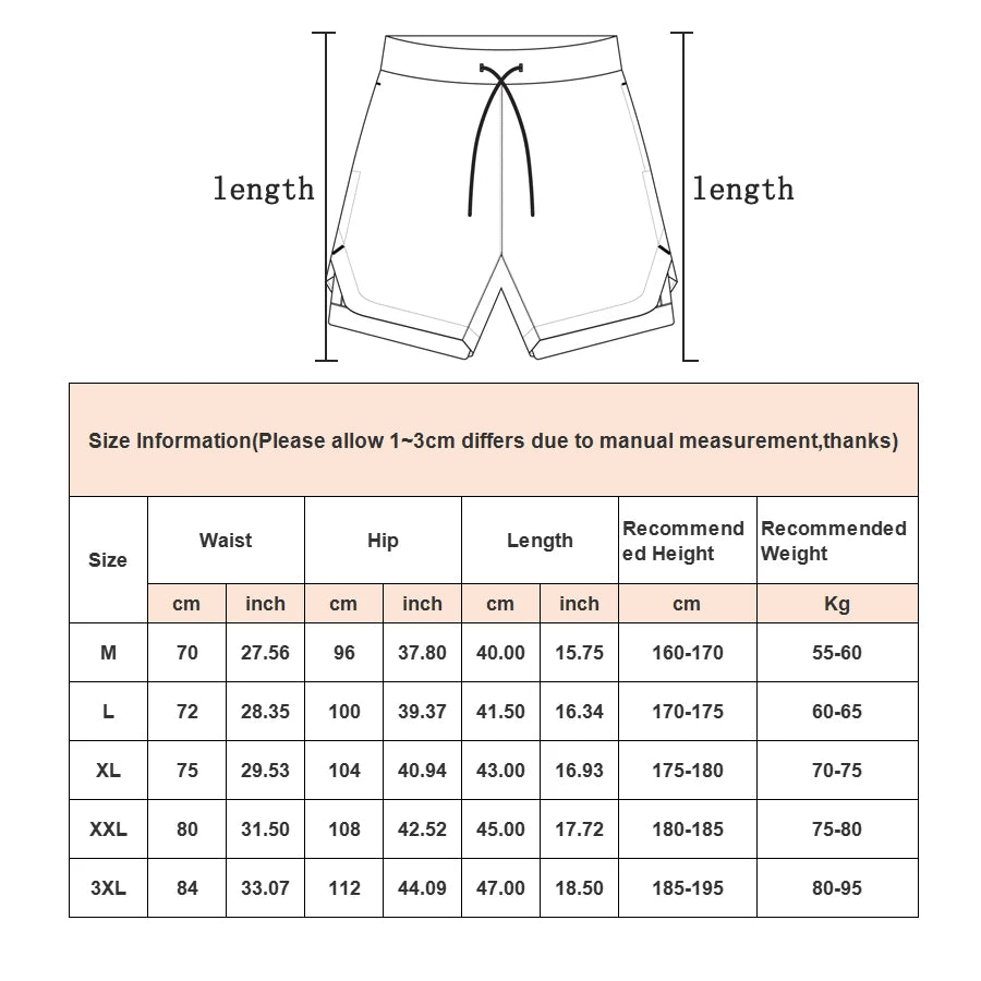 Camo Running Shorts Men Gym Sports Shorts 2 In 1 Quick Dry Workout Training Gym Fitness Jogging Short Pants Summer Men Shorts - Tasawoq