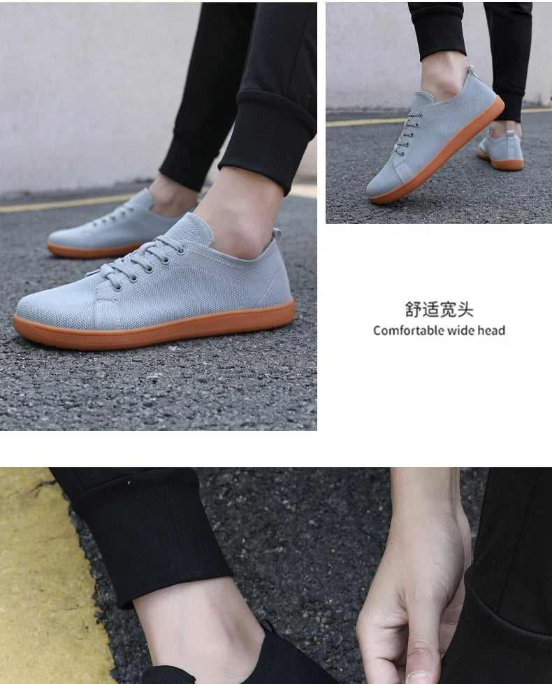 Unisex Wide Barefoot Shoes for Men Women Outdoor Trail Running Minimalist Walking Shoes Lightweight and Breathable - Tasawoq