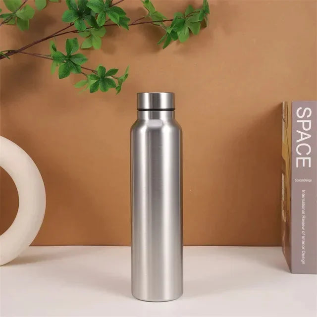 1000ML Stainless Steel Sport Bottle Single-Layer Red Water Cup Metal Flask Drinkware Camping Sports Gym - Tasawoq