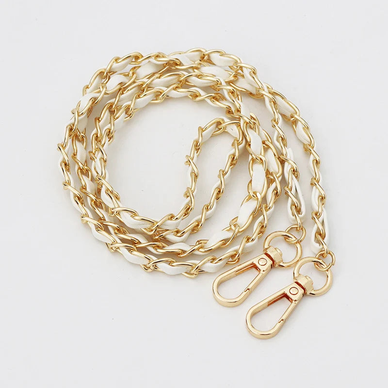 120cm Purse Chain Strap Crossbody Handbag Chains Replacement Leather Shoulder Bag Chain Straps Diy Women Girl Bag Part Accessory - Tasawoq