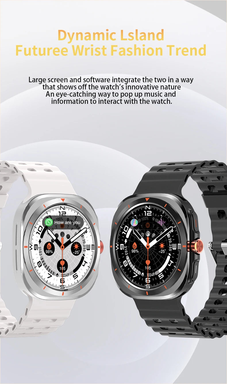 LAXASFIT Watch 7 Ultra Smartwatch Bluetooth Talk HD AMOLED Screen Fitness Tracker Health Monitoring Smartwatch for Android IOS - Tasawoq