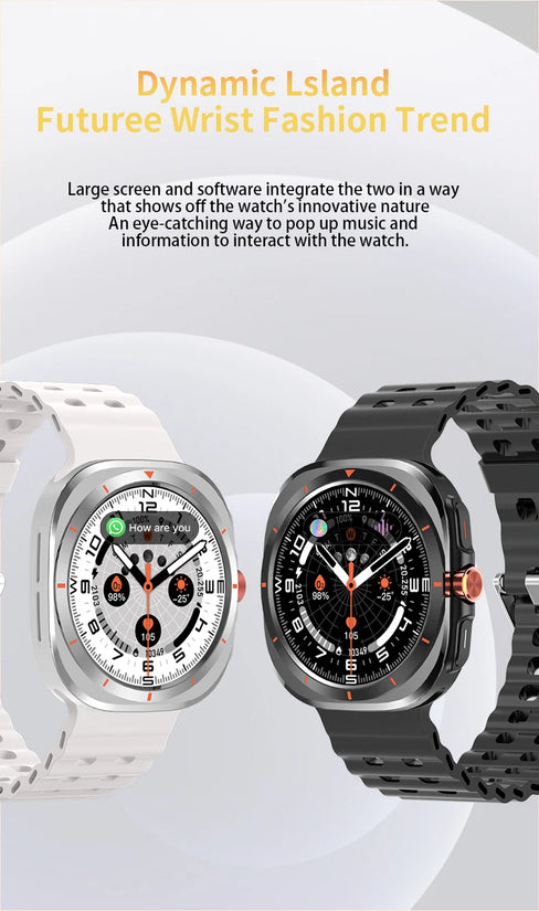 LAXASFIT Watch 7 Ultra Smartwatch Bluetooth Talk HD AMOLED Screen Fitness Tracker Health Monitoring Smartwatch for Android IOS - Tasawoq