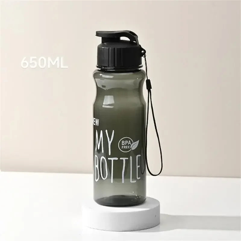 Gift Plastic Water Bottle Large Capacity Sports Kettle Wholesale Transparent Cold Water Cup Outdoor Portable 650ml