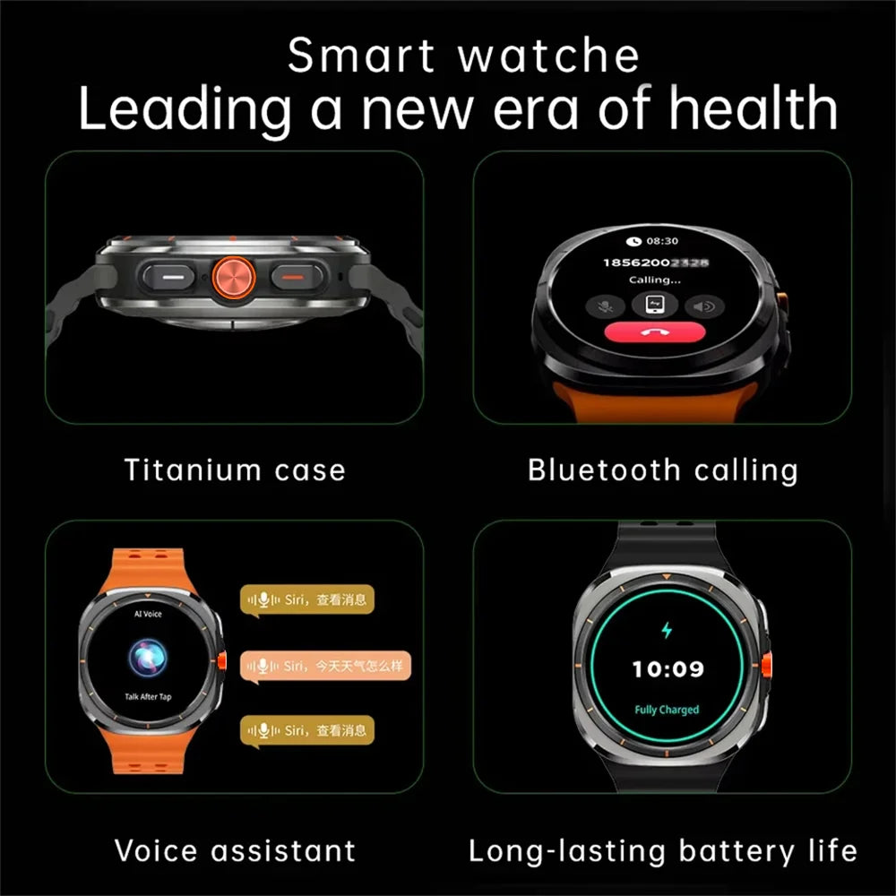 LAXASFIT Watch 7 Ultra Smartwatch Bluetooth Talk HD AMOLED Screen Fitness Tracker Health Monitoring Smartwatch for Android IOS - Tasawoq