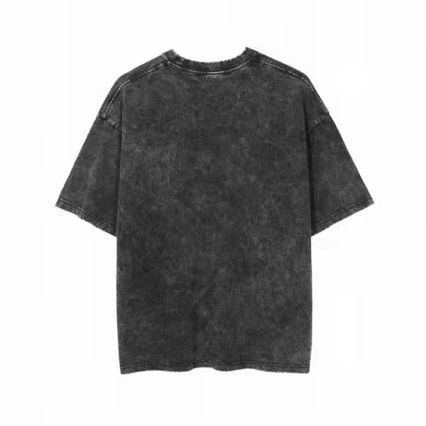 2025 Washed Vintage T-Shirts Street Hip Hop Retro Punk T Shirt women Harajuku Casual Cotton Short Sleeve Acid Wash TShirts top - Tasawoq