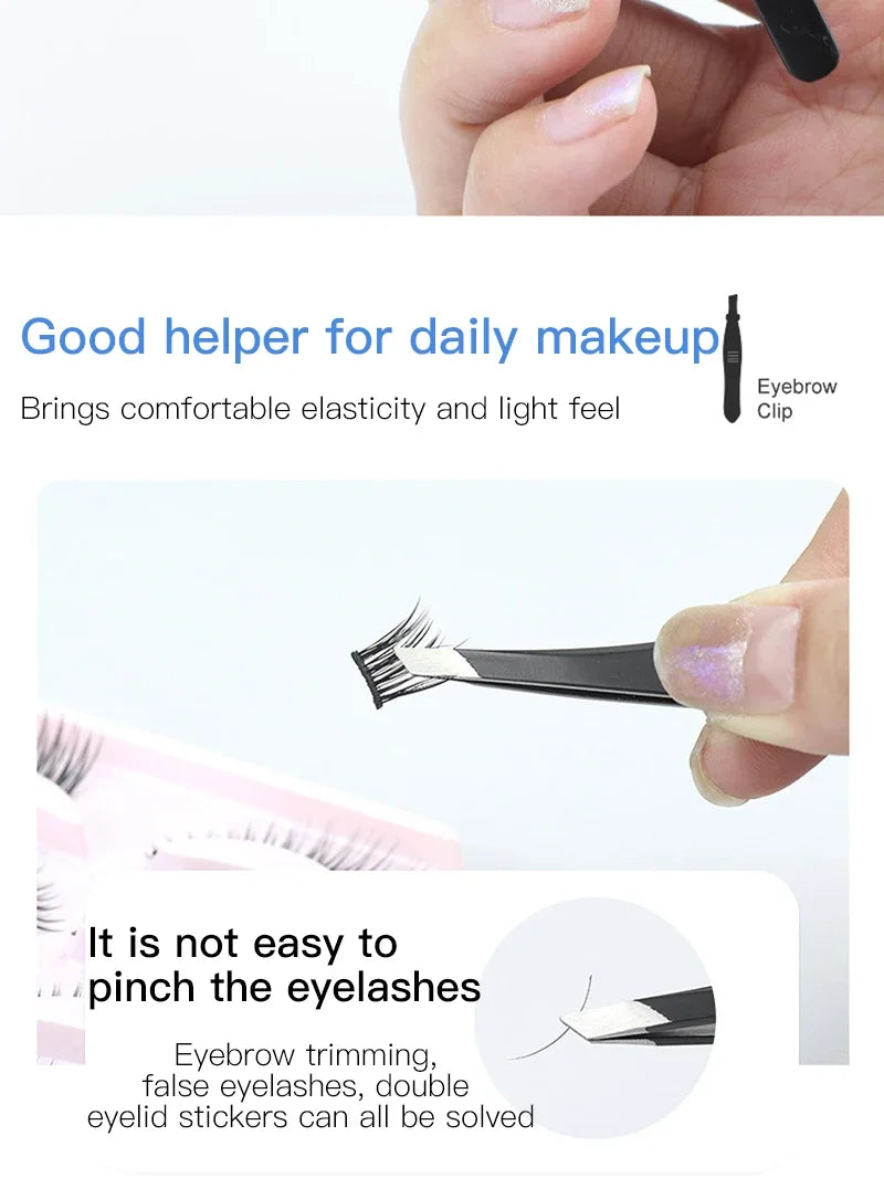 Hair Removal Tweezers Stainless Steel Eyebrow Tweezers Slant Tip Point Tip Flat Tip Rose Gold Silver Black Cosmetic Makeup Tools - Tasawoq