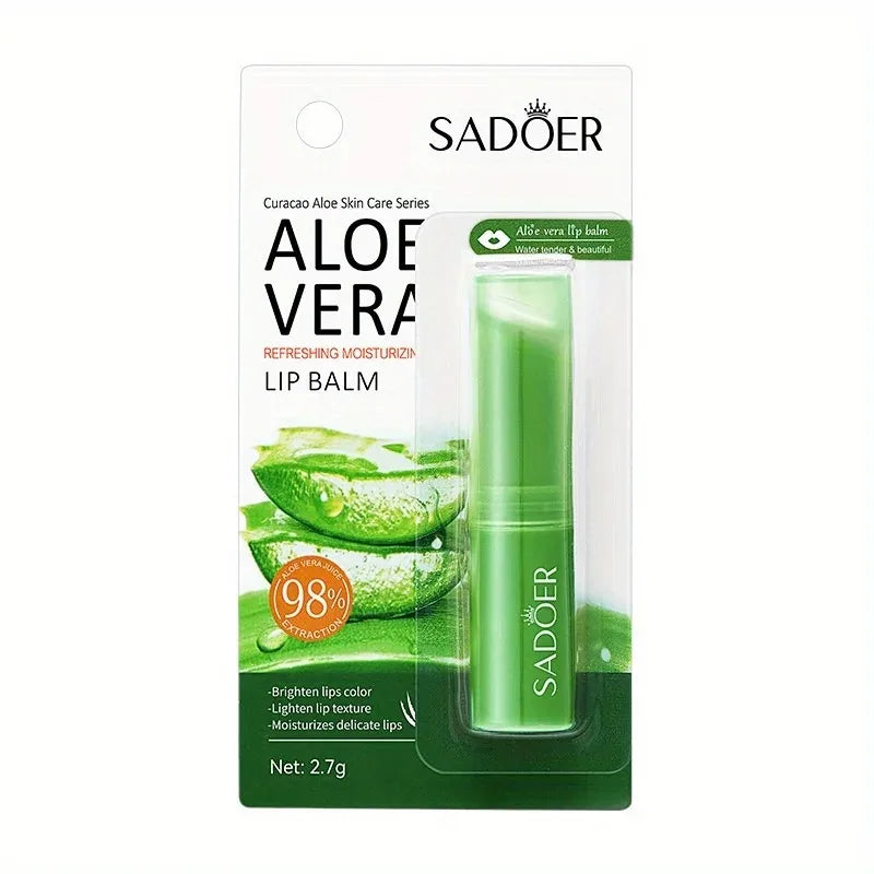 Lip Aloe Balm Nourishing, Refreshing, Hydrating and Moisturizing Preventing Cracking and Repairing Lips Gentle Non Irritating - Tasawoq