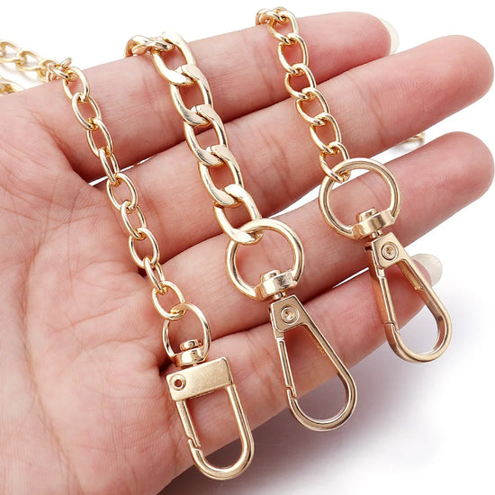 Metal Aluminum Replacement Bag Chain 20/40/80/120cm Women Shoulder strap for bags replace Crossbody chain Bag Accessories - Tasawoq