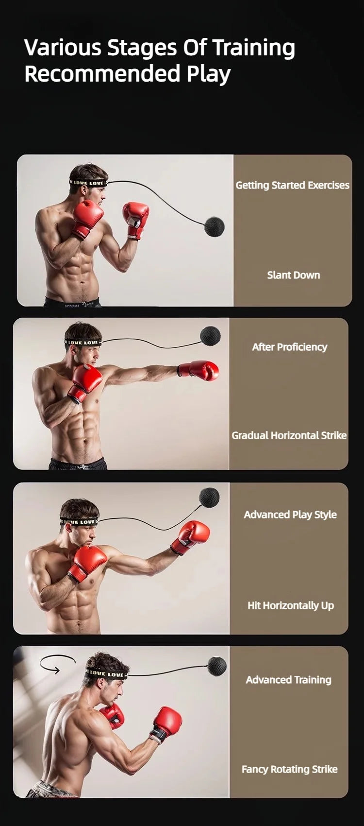 1Pcs MMA Boxing Speed Ball Head-Mounted Pu Punch Sanda Training Hand Eye Reaction Home Sandbag Fitness Equipment Gym Muay Thai - Tasawoq