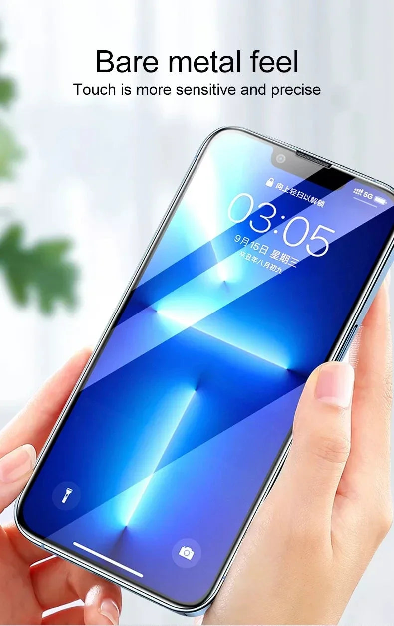 1-5PCS 9D Screen Protector Tempered Glass for IPhone 15 14 13 16 12 11 Pro Max Protective Glass for IPhone X XR XS Max 7 14 Plus