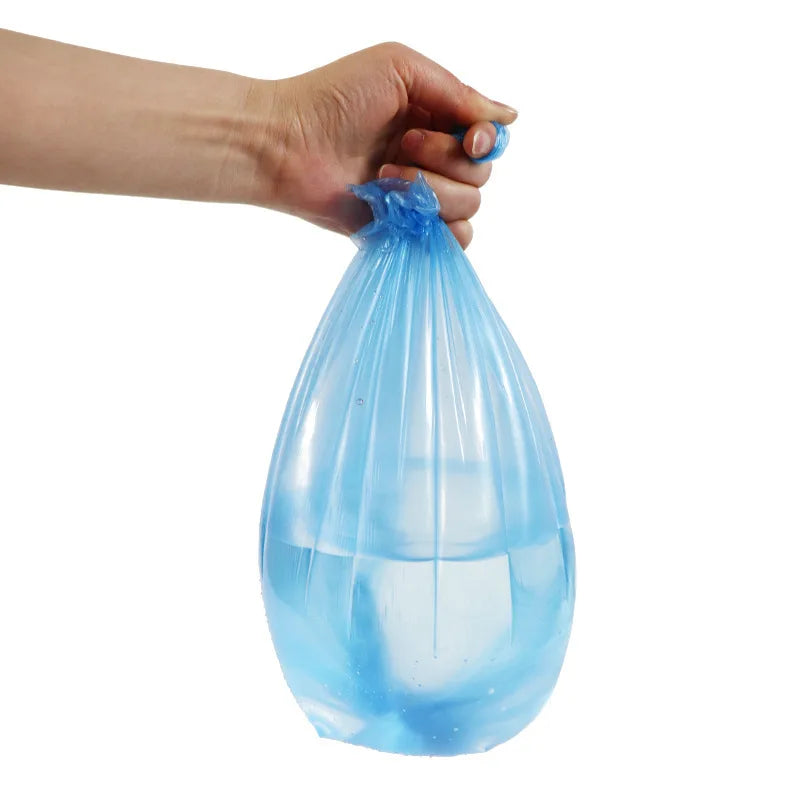 5 Rolls 100 Counts Disposable Small Trash Bags Portable Pe Rubbish Bags Wastebasket Bags Small Garbage Bags Office Kitchen Waste - Tasawoq