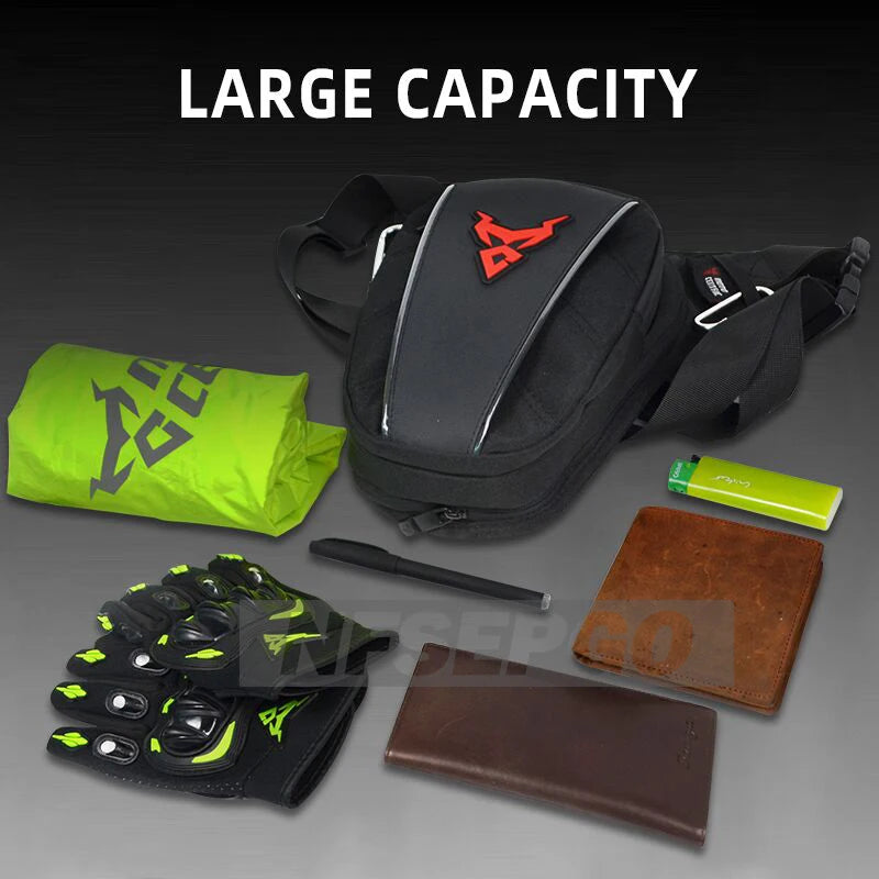 Motorcycle Leg Bag Waterproof Thigh Belt Hip Hum Messenger Waist Bag Travel Tour Riding Fanny Pack Men Women Tactical Travel Bag - Tasawoq