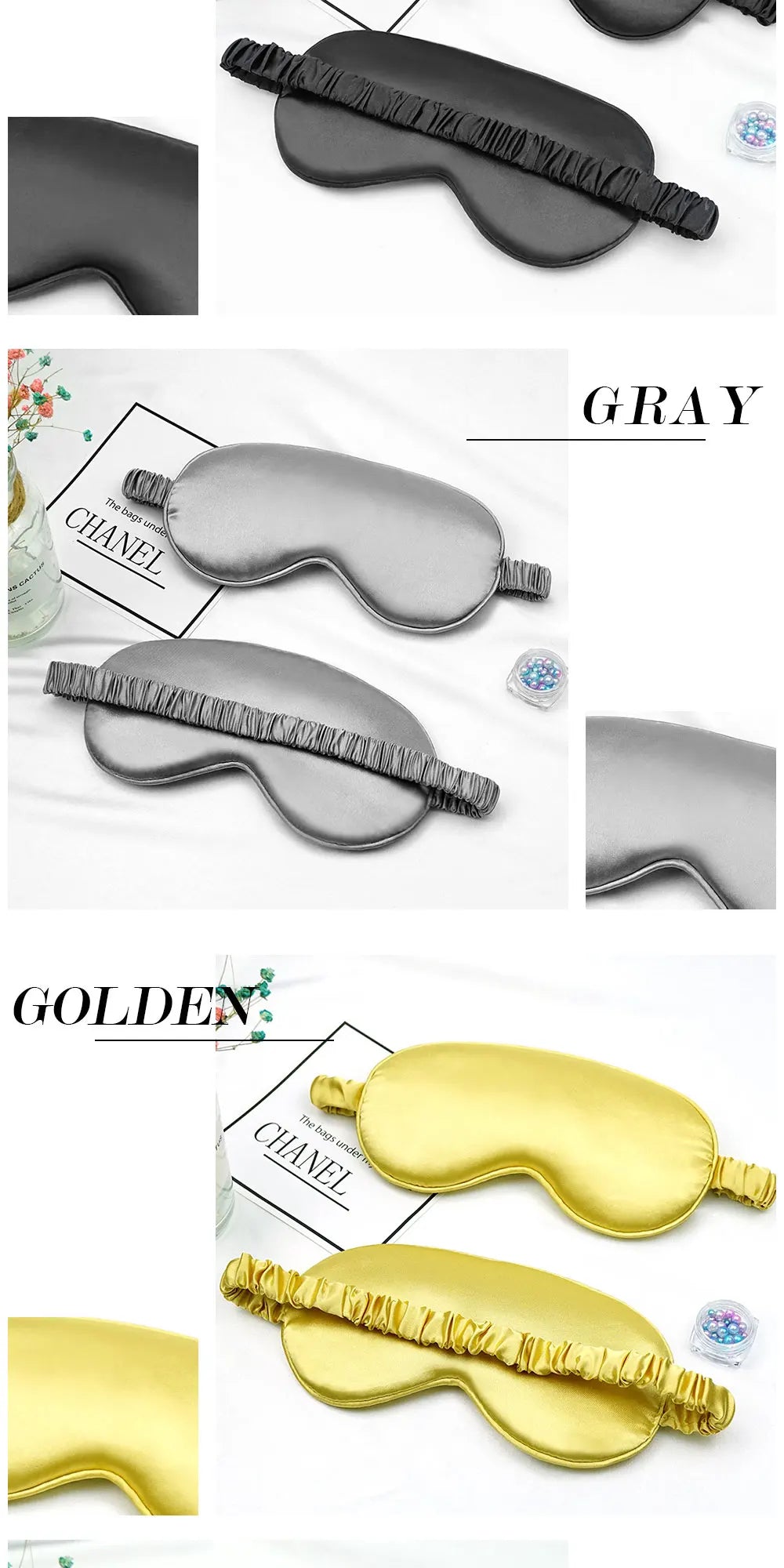 Imitated Silk Eye Patch Shading Sleep Eye Mask Eyepatch Travel Relax Cover Eyeshade Health Sleeping Shield Soft Eye Care Tools - Tasawoq
