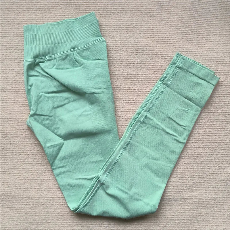 Seamless Sporty Leggings High Impact Yoga Leggings Fitness Pants Butt Lifting Tights Tummy Control Squat Proof Workout Tights - Tasawoq