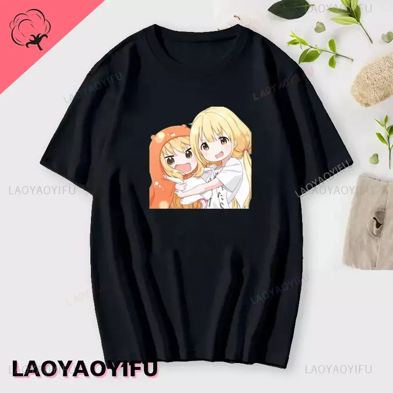 If You Work You Lose - Anzu Futaba Version T-Shirt 2024 New Kawaii Anime Cotton T-shirt Tees for Men Funny cartoon Otaku Tshirt - Tasawoq