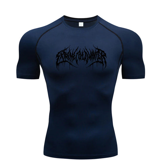 Summer Compression Sweatshirt Short Sleeve Men's Fitness T-Shirt Running Quick-Dry Top Gym Workout Bodybuilding T-Shirt S-3XL - Tasawoq