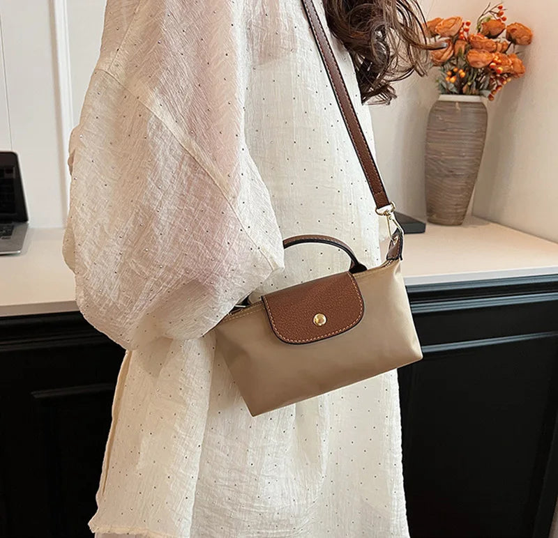 Fashion Small Shopping Shoulder Bag for Women Ladies Nylon Handbags Removable Shoulder Strap Crossbody Bag Female Student Pocket - Tasawoq